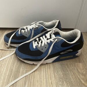 Nike Air Max 90 Sneaker Black/Atlantic Blue Sz 8